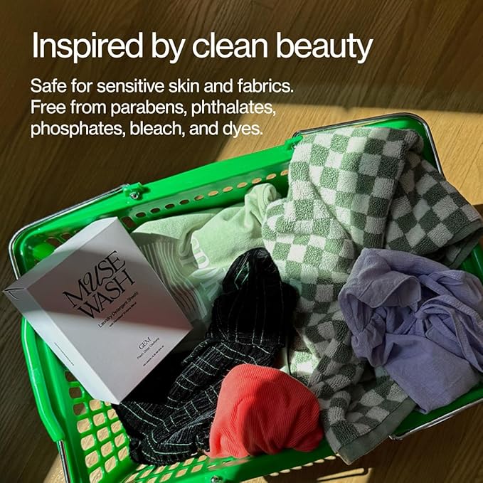 Laundry Detergent Sheets | Enzyme-Powered, Vegan, Paraben-Free | Sensitive Skin | Plastic-Free, Eco-Friendly, Travel-Ready Packaging (50 Loads – 1 Box, LULL Unscented)