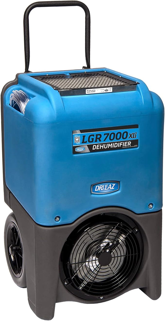 Dri-Eaz LGR 7000XLi Commercial Dehumidifier with Pump F412, 29 Gal, Sleep Mode, Industrial Dehumidifier, Blue