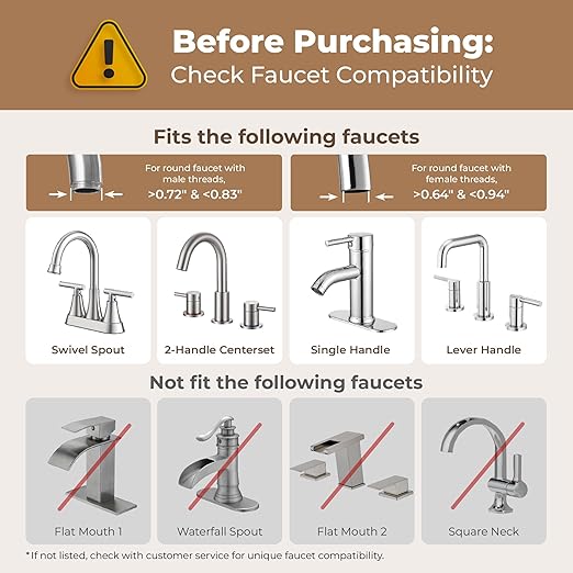 Waterdrop Water Filter for Sink Faucet 2.0, Bathroom Sink Water Filter Faucet for Skin, 0.01 Micron, Reduce Chlorine & Scale Control and BFTF1 Replacement Filter