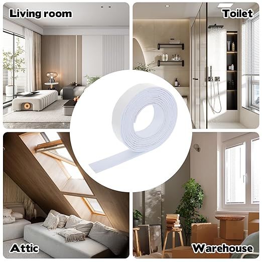 3 Roll 16.4 Ft x 2'' Window Condensation Prevention Absorber, Thick Window Moisture Absorbent Tape Reusable Condensation Prevention Felt Strip for Absorbing Water Keeping Dry