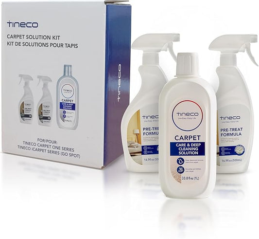 Tineco Pretreat Formula & Cleaning Solution Set for CARPET ONE Cruiser Series, CARPET ONE PRO & Spot Series, iCARPET, Removes Tough Stains