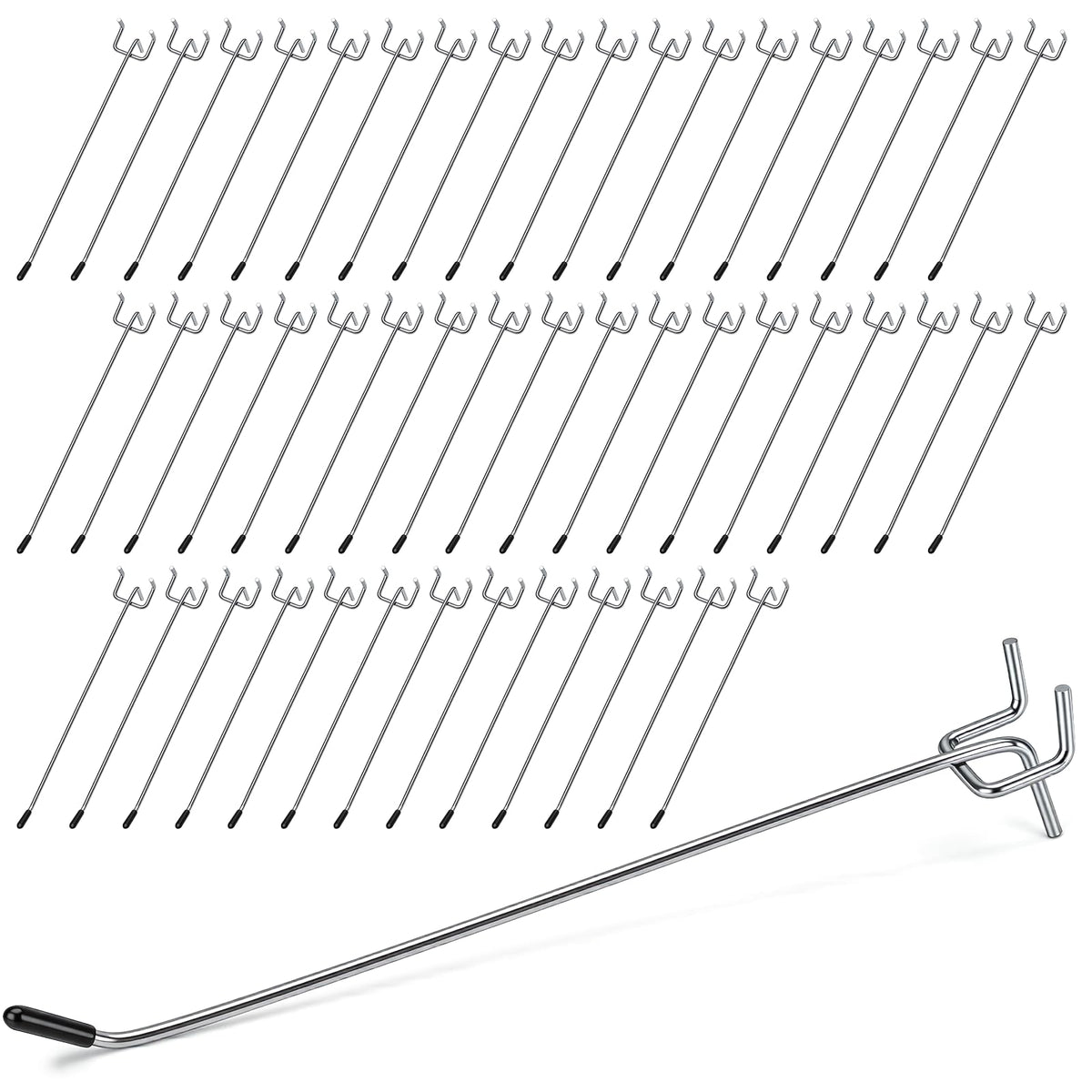 50 Pcs Metal Pegboard Hooks, 8 Inch, Fit 1/8 in Peg Board - Image 1