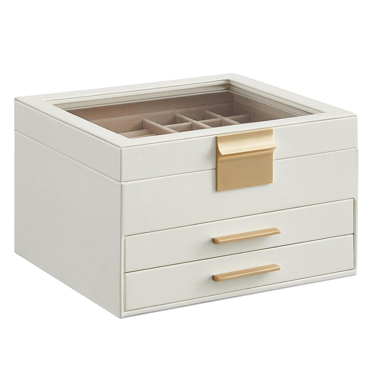 SONGMICS Jewelry Box Organizer, 3-Layer Storage with 2 Drawers - Image 1