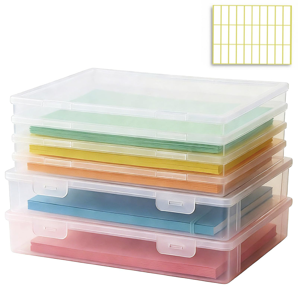 6 Pack Art & Craft Organizer Storage Case Board Game - Image 1