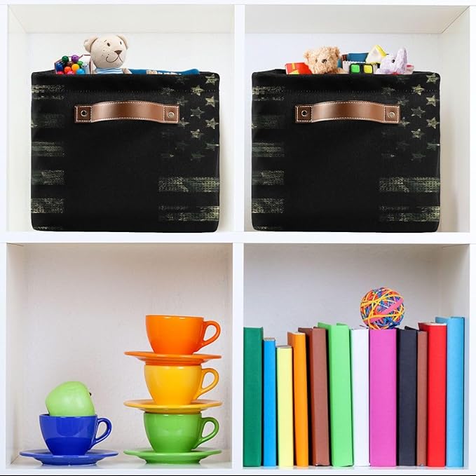 Camo Hunting Rectangular Storage Basket Organizer Bin Shelf Baskets For Clothes Gifts For Home Office Dorm