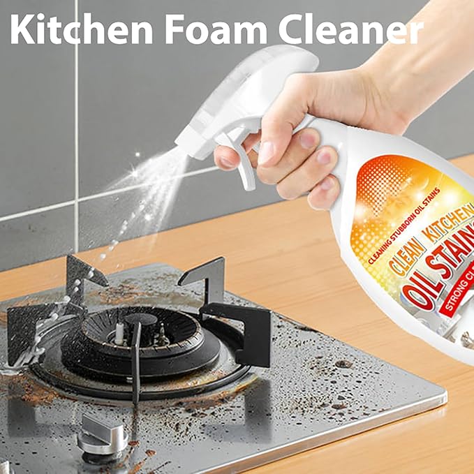 wuliao FIELL Heavy-Duty Kitchen Degreaser Foam Cleaner, Naivetu Clean Kitchen Oil Stains Spray, Multi functiona Foam Cleaner Spray (2)
