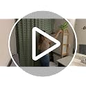 UTEX Over the Toilet Storage Cabinet with Doors, Arched Bamboo - Image 8