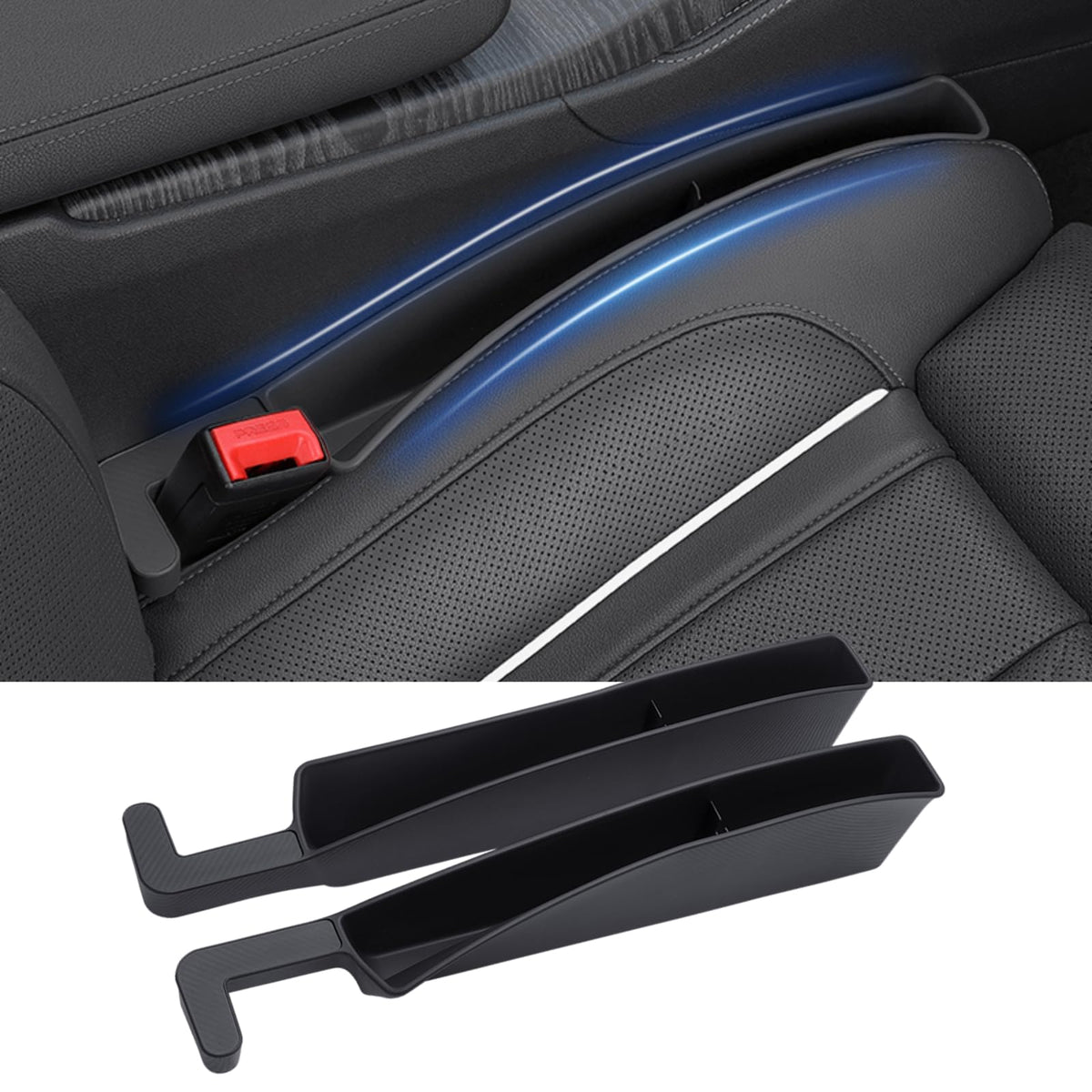 Car Seat Gap Filler Organizer, Car Accessories with Phone Storage - Image 1