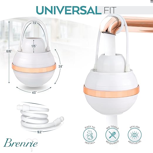 Bath Filter for Tub Faucet - 11 Stage Bathtub Water Filter with Vitamin C - Removes Chlorine & Contaminants - Bath Water Filter for Baby & Kids - Healthy Skin & Hair (White/Rose Gold)