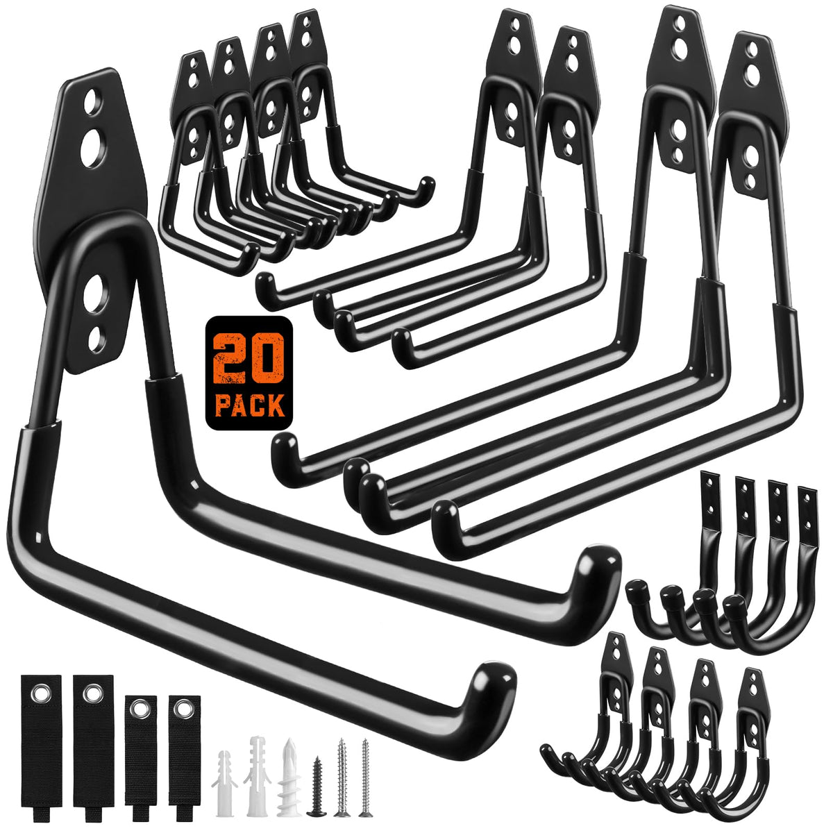 LANDNEOO Garage Hooks, 20-Pack Steel Garage Accessories - Image 1