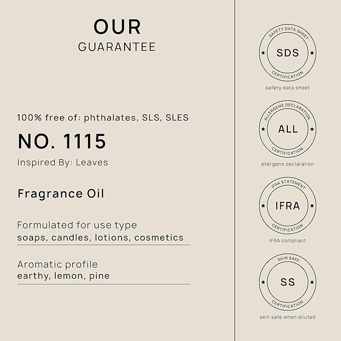 VINEVIDA [128oz] Leaves Fragrance Oil - Fall Scents for Candle Making - Essential Oils - Candle Scents
