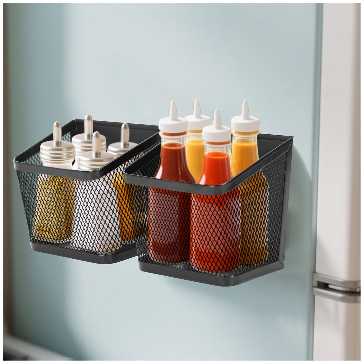 2 Pack Magnetic Spice Rack for Refrigerator and Oven - Image 1