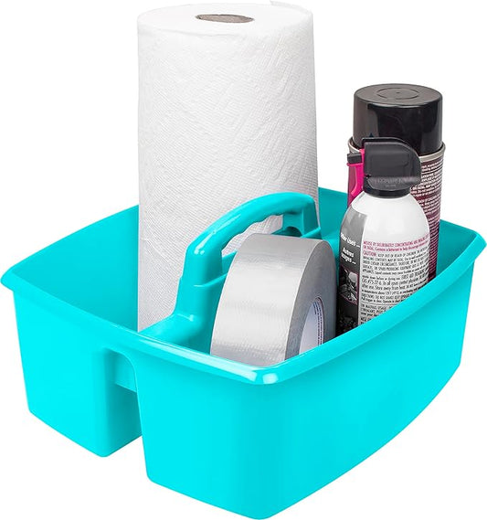 Storex Industries 13" x 11" x 6.375" Large Caddy, Teal