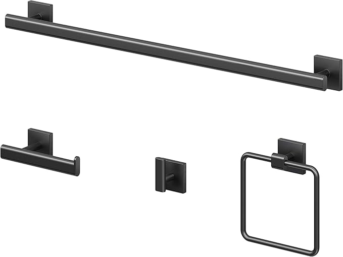 Gatco 4055MX Elevate Bathroom Robe Hook, Matte Black