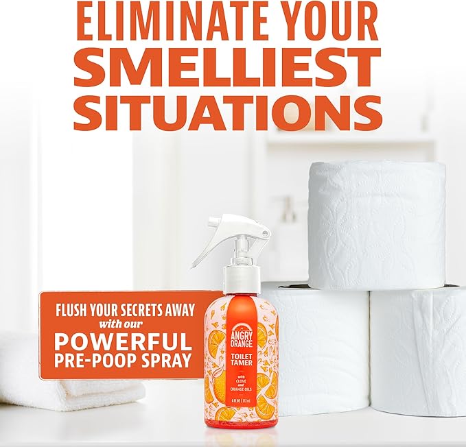 ANGRY ORANGE Air Freshener & Pet Odor Eliminator – 8 oz Concentrate (Makes 128 oz) + 6 oz Air Freshener