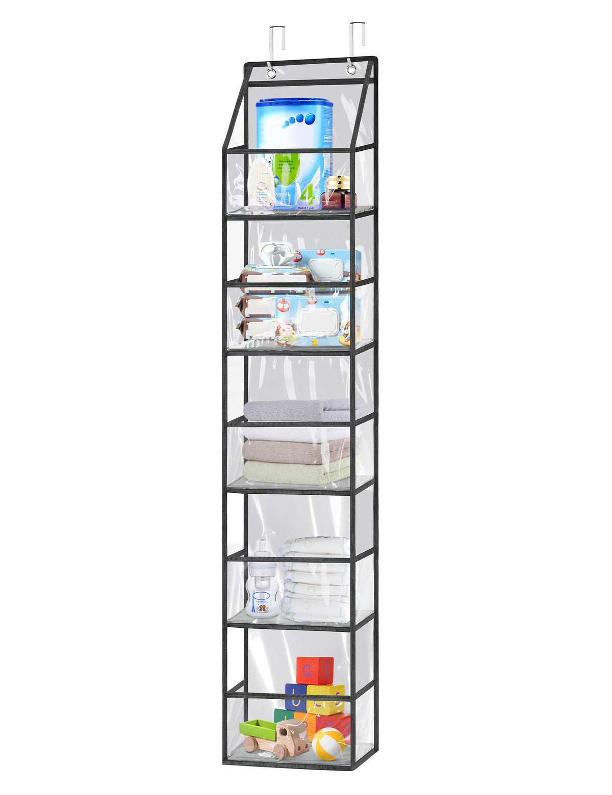 5 Tier Closet Door Hanging Organizer, Behind The Door Storage - Image 1