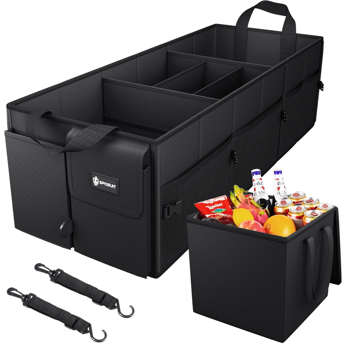 Large Trunk Organizer with Cooler - 98L Collapsible Car Storage - Image 1