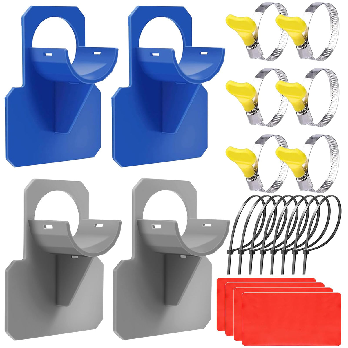 4PCS Swimming Pool Pipe Holders Pool Hose Clamps for Above - Image 1
