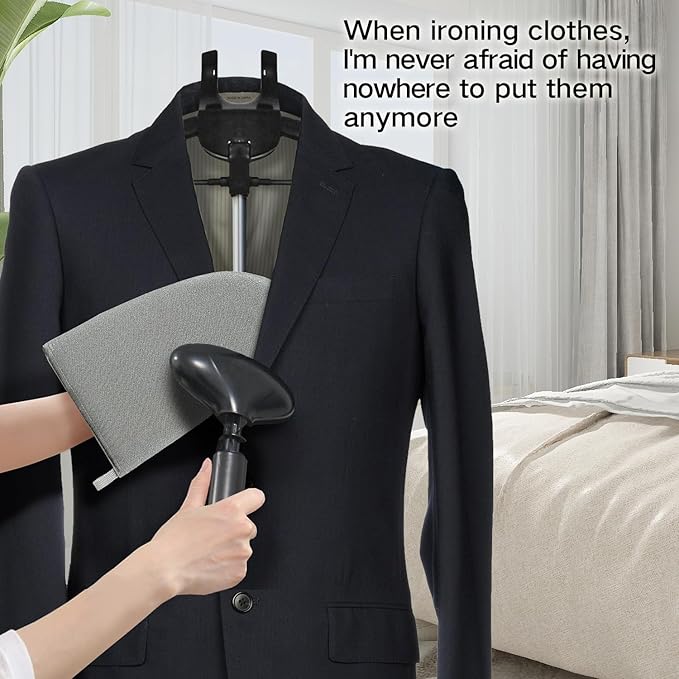 Garment Steamer Rack & Garment Ironing Glove for Steaming Clothes,Adjustable Standing Dry Racks Garment Stand with Ironing Gloves Clothes - Steamer Hanger for Travel