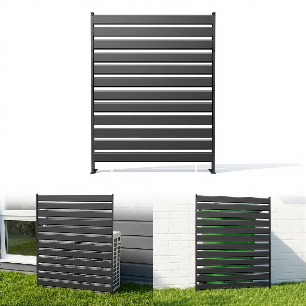 Privacy Fence Screen for AC & Trash, 63" H × 38" W Metal - Image 1