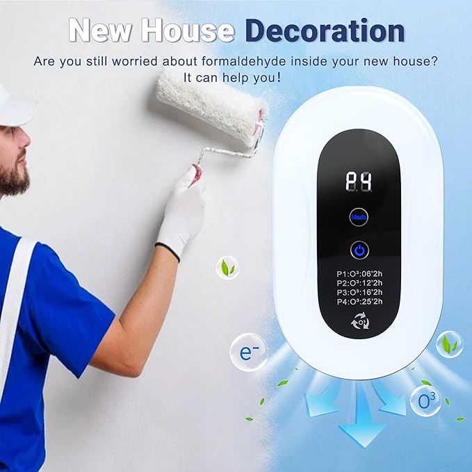 Home Air Purifier for 99% Strong Odor Cat Box Deodorizer for Pets Poof Plug in Ionizers Air Freshener for Bedroom Kitchen Toilet Pets Shoe Cabinet Litter Box Deodorizer (1)