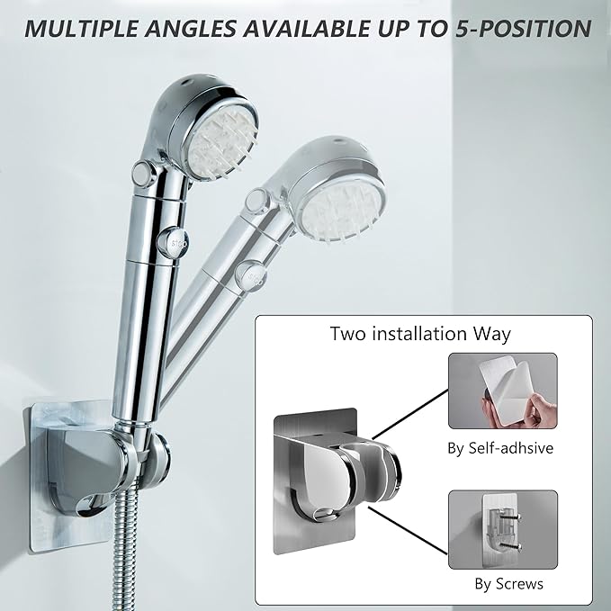 RV Shower Faucet, Chrome Metal Camper Shower Faucet Replacement, 4" RV Outdoor Shower with Filter Handheld for Travel Trailer, Camper, Motorhome