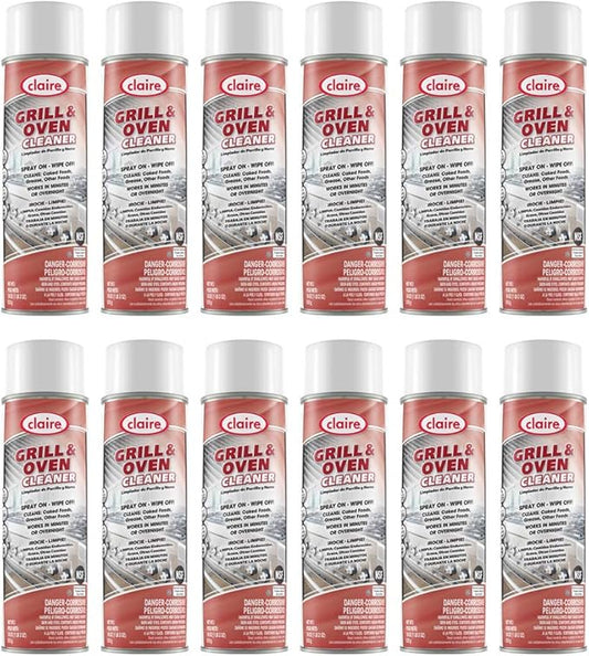 Claire Oven Cleaner, Grill, 12 Count
