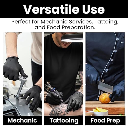 SAFEWAY USA Vinyl Disposable Gloves — Non-Latex and Powder Free, Heavy-Duty Protective and Multi-Purpose Gloves for Cleaning, Food Prep, Tattooing, Lab Works, Mechanics and More — (2000 pcs, Small)