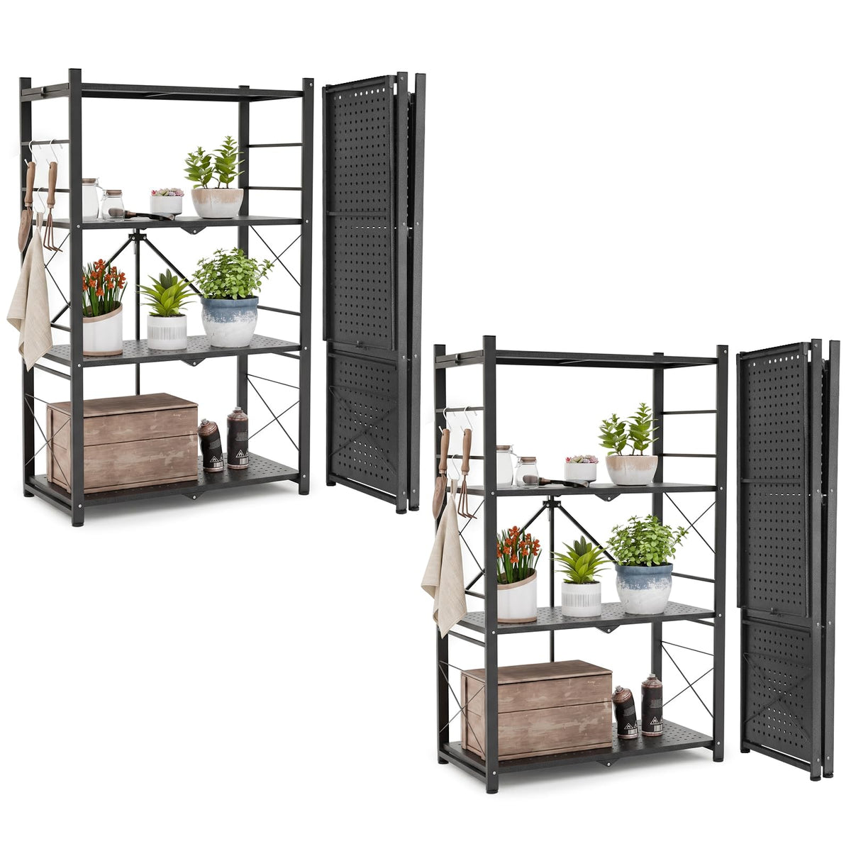 EAGLE PEAK Foldable Greenhouse Shelving, 4-Tier Plant Stand - Image 1