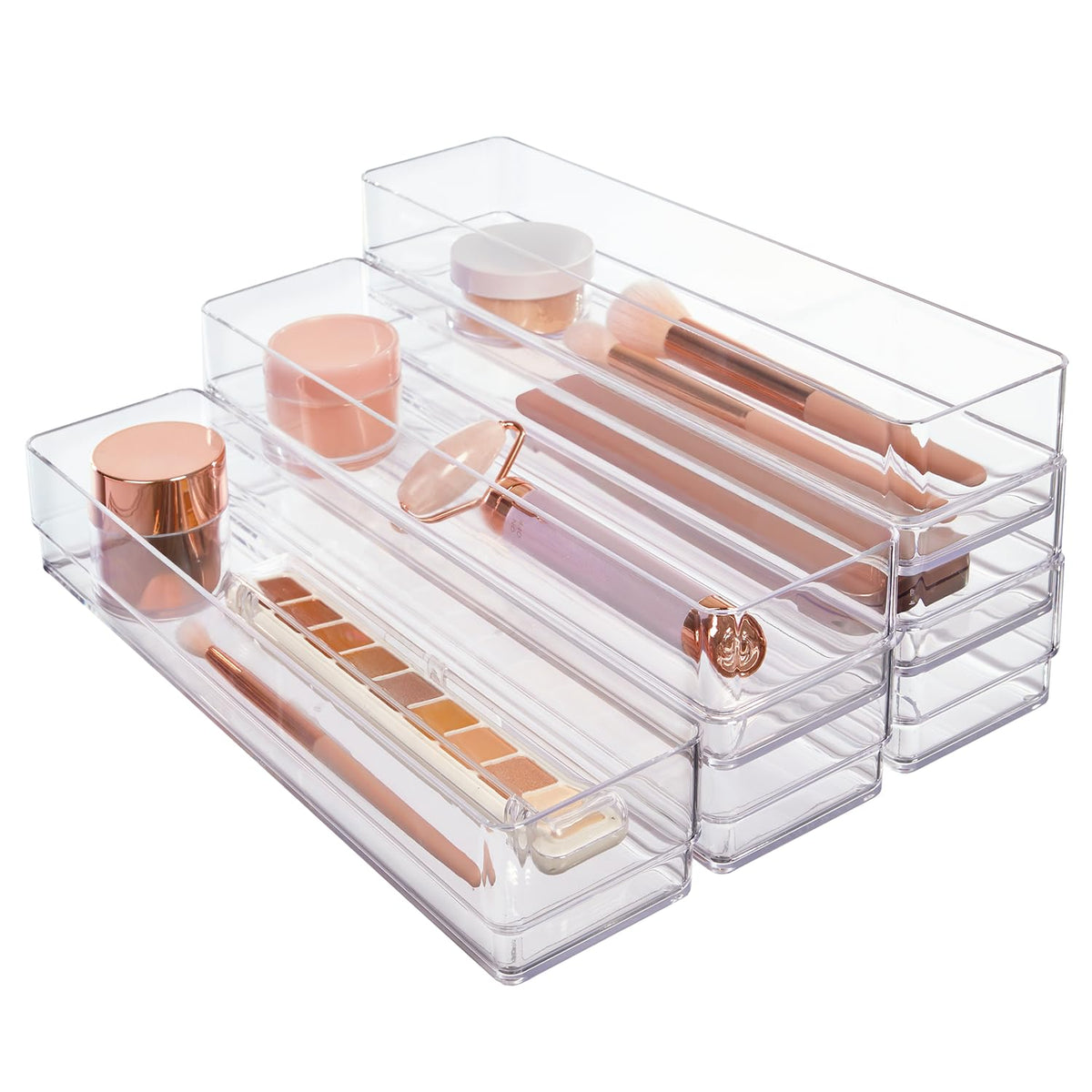 STORi SimpleSort 6-Piece Stackable Clear Drawer Organizer Set | - Image 1