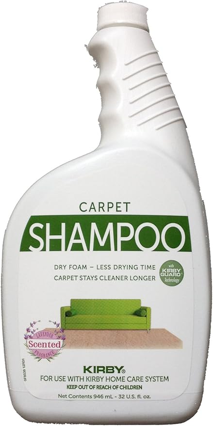 Kirby Genuine Allergen Control Formula Foaming Carpet Shampoo Lavender Scented 32oz Part#252702 Sentria 2 SE SE2 G9 G10 G11 Diamond Edition DE G8 ULTG G7 G6 G5 G4 G3 Legend Heritage Tradition Classic