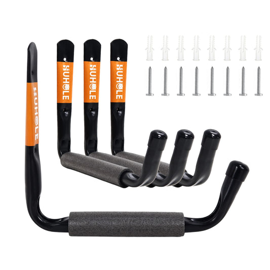 HUHOLE 4 Pack 9.8 Inch Jumbo Garage Storage Hooks - Image 1