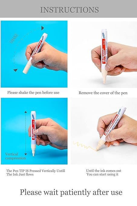 5 Pieces Grout Tile Pen Repair Pen,Renew Tile Lines, Restoring Tile Wall Floor Bathrooms and Kitchen(Silver)