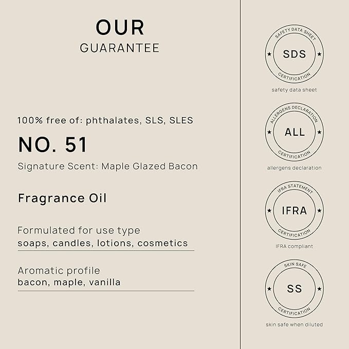 VINEVIDA [32oz] Maple Glazed Bacon Fragrance Oil for Candle Making - Made in USA Scents for Soap Making - Natural Candle Fragrance Oil