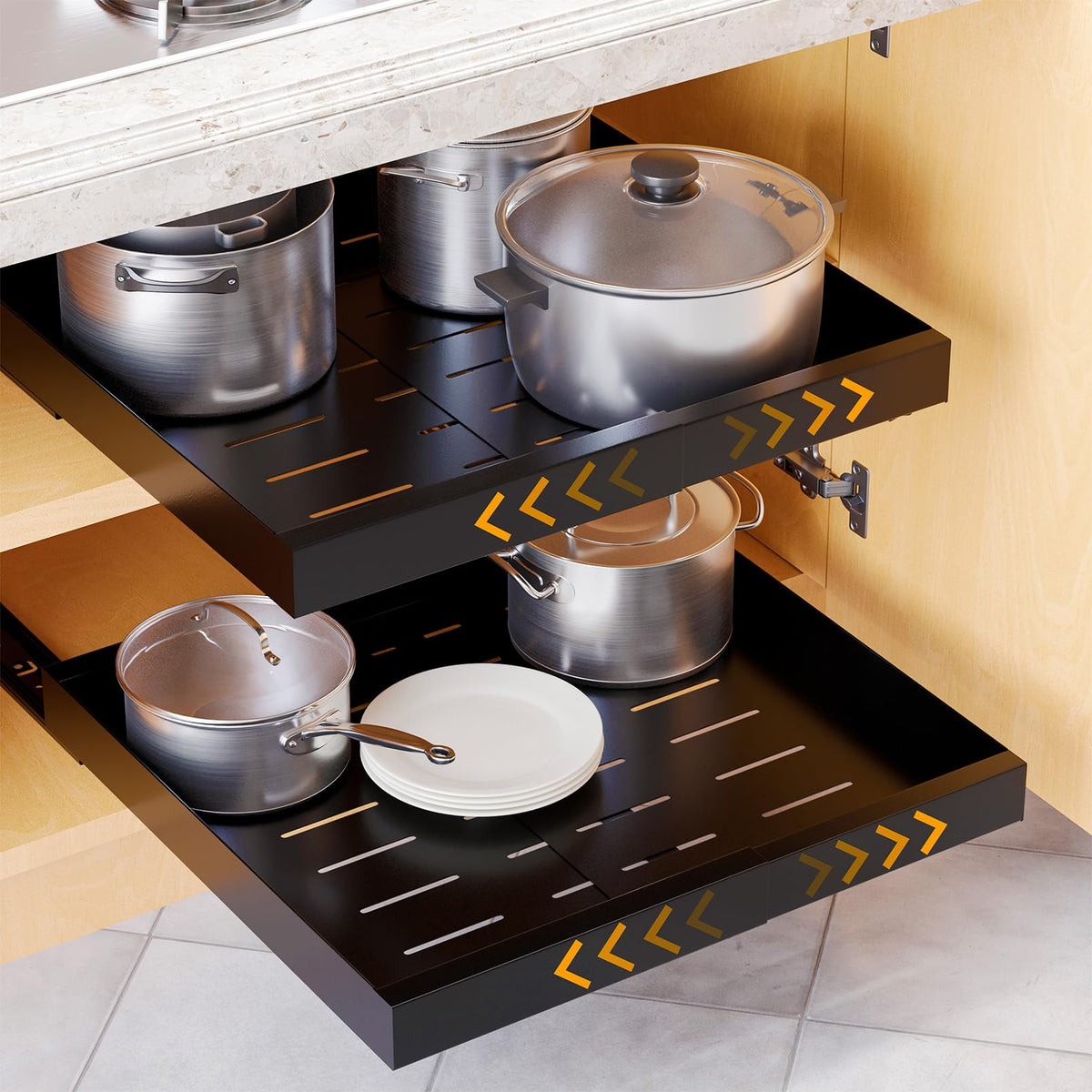 SpaceAid Pull Out Cabinet Organizer, 1 Pack | Home Organization - Image 1