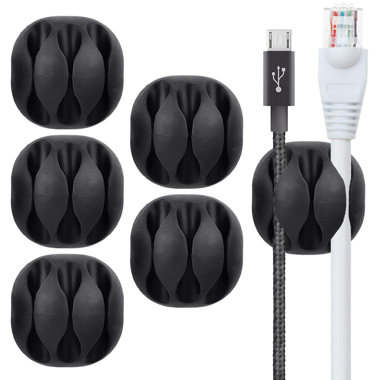 BEADNOVA Cable Clips Cord Organizer Cable Management Wire Cord - Image 1
