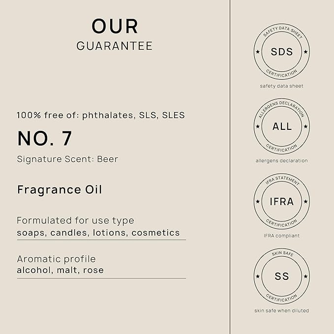 VINEVIDA [128oz] Beer Fragrance Oil for Candle Making and Soap Making - Premium Candle Scents for Soy Candles