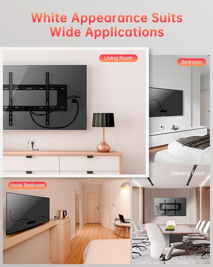 ELECTOP Dual Outlet in Wall Cable Management Kit, TV Cord Hider for Wall Mounted TV, Recessed Low Voltage Media Wall Plate for Power Cables & Low Voltage Wires