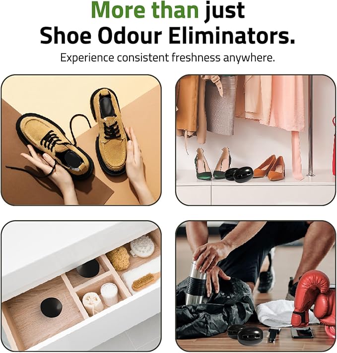 Premium Shoe Deodorizer (Pack of 6) | Scented Odor Ball for Shoes | Long-Lasting | Multi-use Shoe Deodorant for Shoes, Closet, and Bags by Perfa