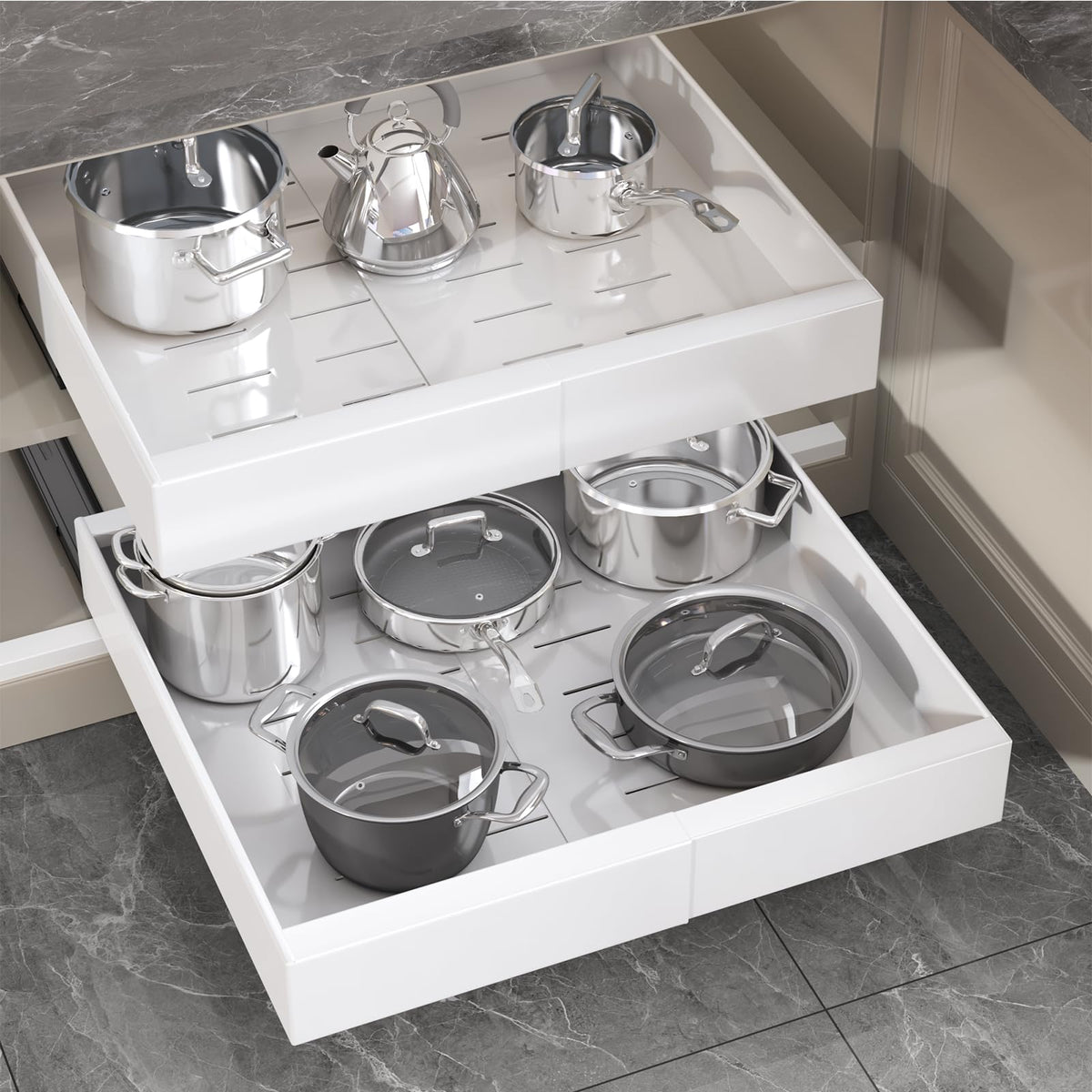 Seinloes 2 Pack Pull Out Cabinet Organizer 22" Deep, | All Products - Image 96