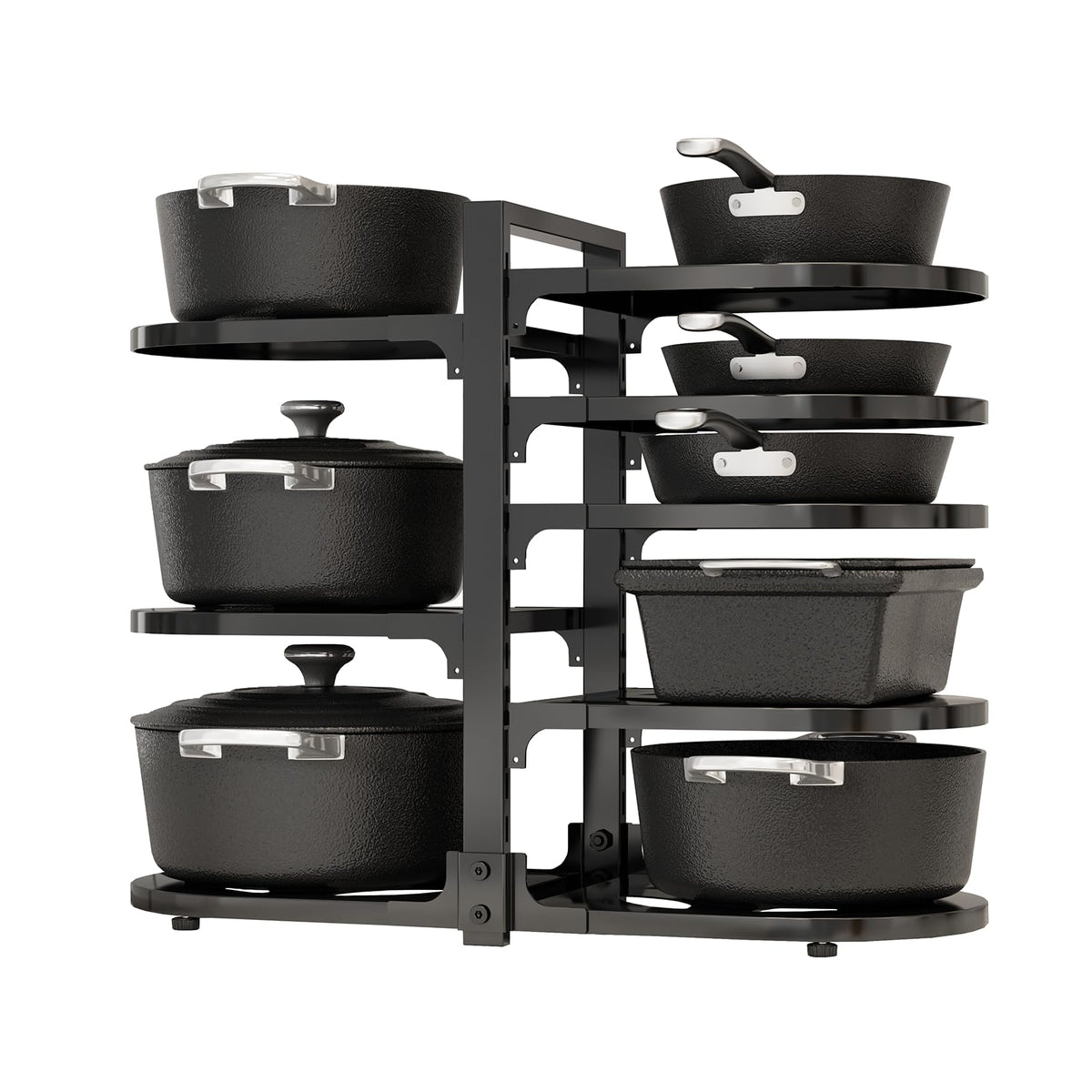 Adjustable Heavy Duty Pots and Pans Organizer Under Cabinet - Image 1