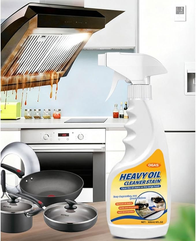 Kitchen Heavy Oil Cleaner Stain, Oven Cleaner, Multi-Purpose Cleaner - Kitchen Degreaser Spray with Spray Nozzle Spray & Towel for Kitchen, Household, Oven, Stove, Range Hood, Sink