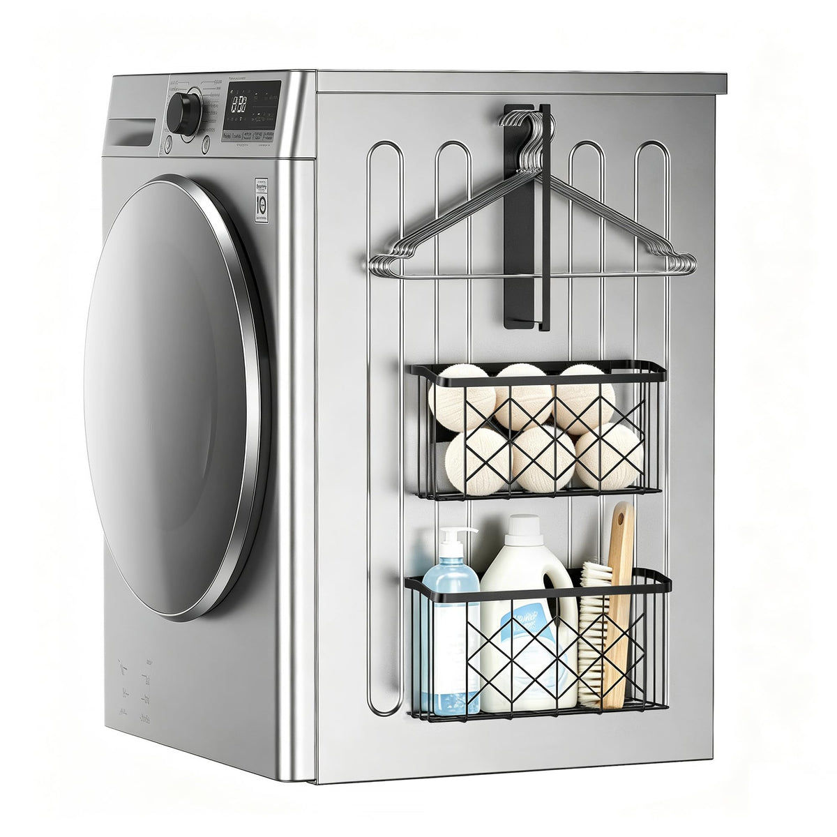 Magnetic Dryer Ball Holder with Hanger Holder for Laundry Room,3 - Image 1