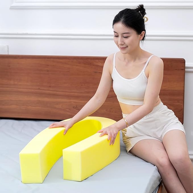 Bed Gap Filler, High Density Foam Mattress Extender for Headboard/Wall Gaps,2-Meter Extra Long Cut-to-Fit Yellow Foam Sponge Strip (78''x8''x7'')