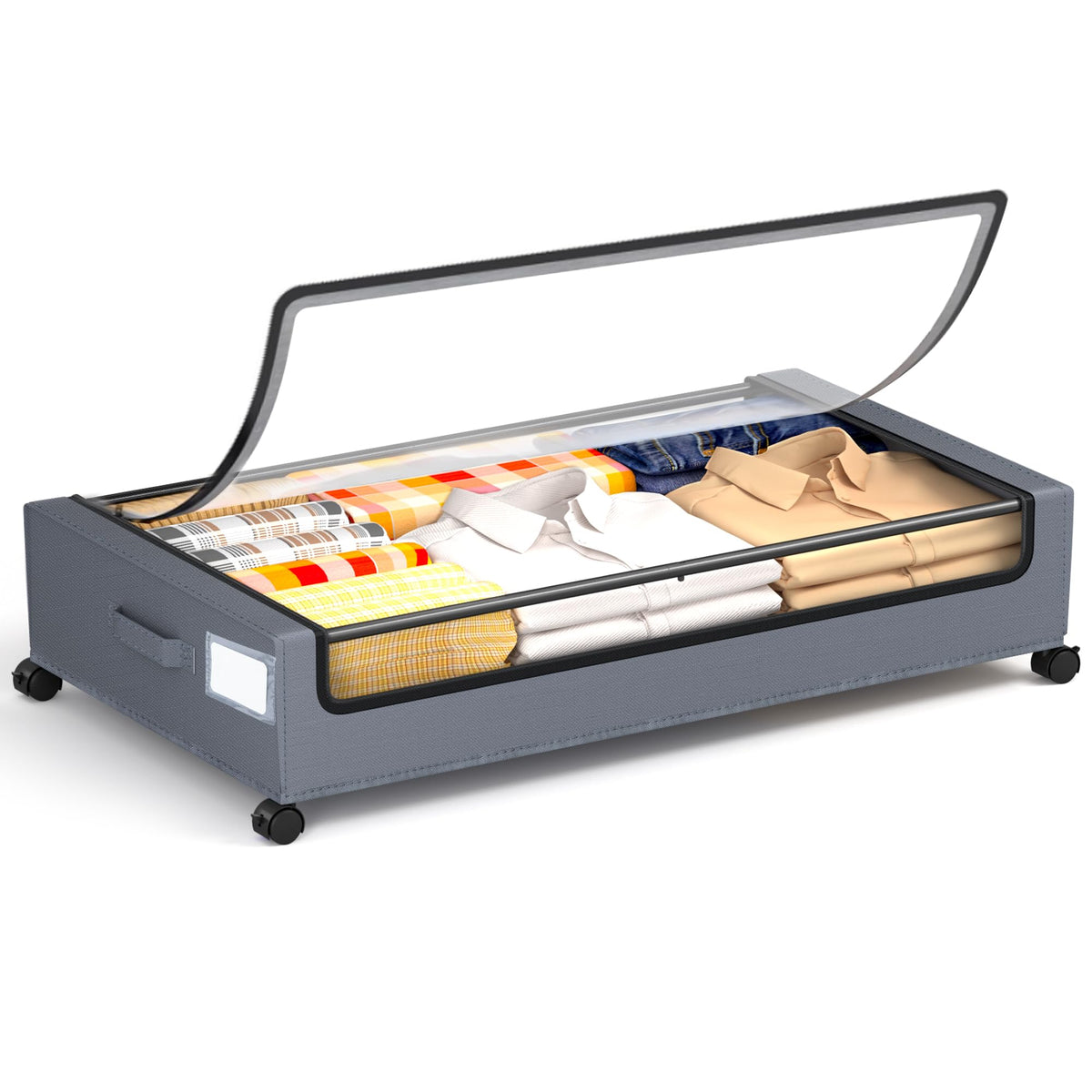 Under Bed Storage with Wheels, Square Under Bed Storage - Image 1