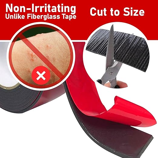 Redford Supply Co. 10 inch x 14 ft, Pipe Insulation Tape Cold Weather Outdoor, Outdoor Pipe Insulation Wrap for Winter Freeze Protection Tape, Insulated Wrap for Water Pipes, PVC, Foam, AC Line