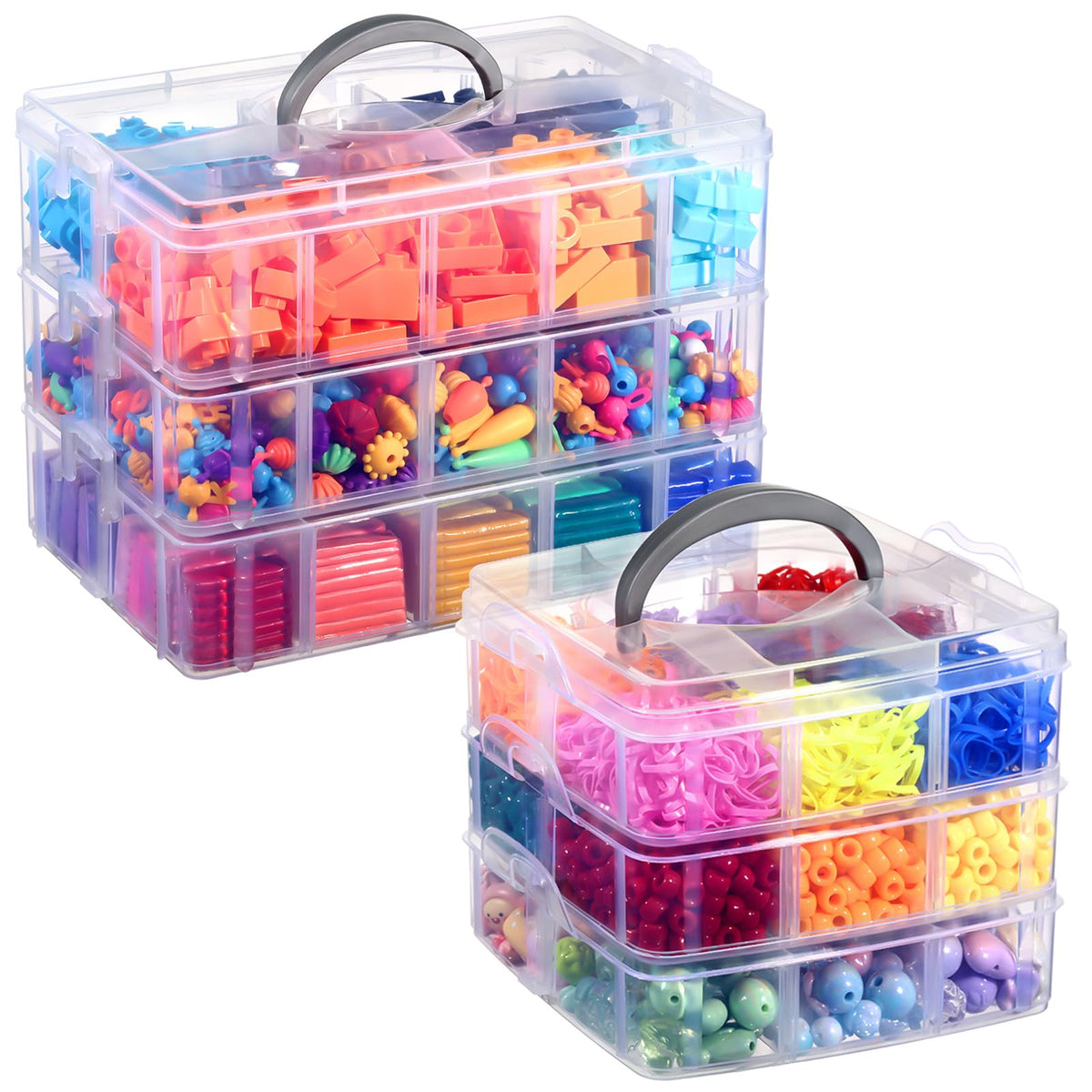 Bead Organizer, Funtopia 2 Pack Craft Storage | Home Organization - Image 1