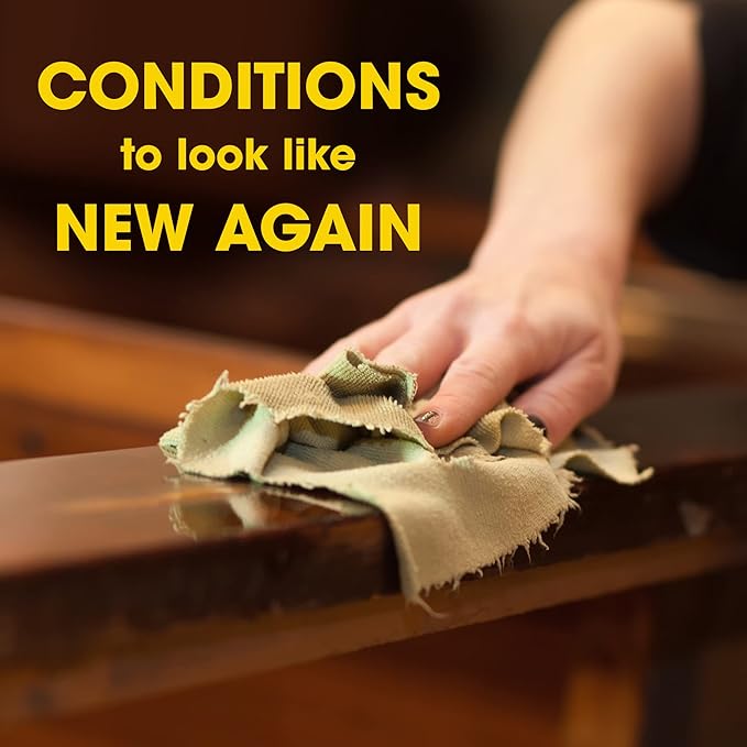 Pledge Moisturizing Wood Oil, Furniture Reviving and Protecting Conditioner and Dusting Spray, Revitalizes Wood, Sealed Leather and Laminate, Made with Mineral Oils - Amber & Argan Scent, 9.7oz