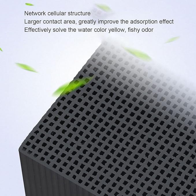 Pssopp Aquarium Water Purifier Cube Filter, High Efficiency Strong Filtration Activated Carbon Aquarium Filter for Ponds Fish Stock (10x10x10cm / 3.9x3.9x3.9in)