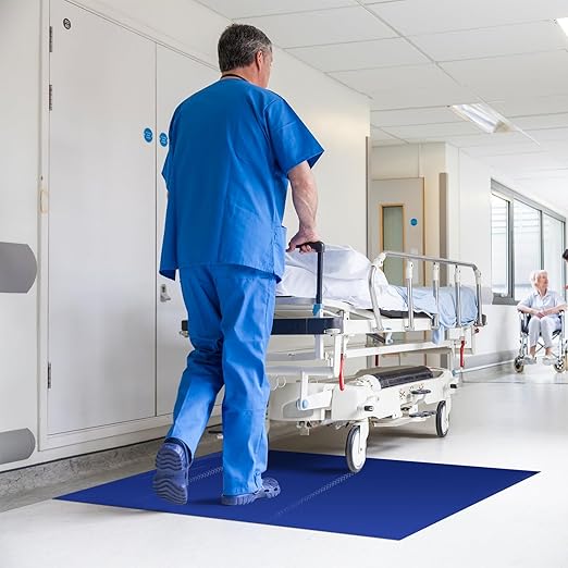 Sticky Mat Tacky Adhesive Pads 300 Sheets, 30 Sheets/Pack, 18'' x 24''/ 45 x 60 cm, Thickened Cleaning Mats for Shoes, Construction, Cleanroom, Laboratories, Hospitals, Dogs, Pets, Home- Blue